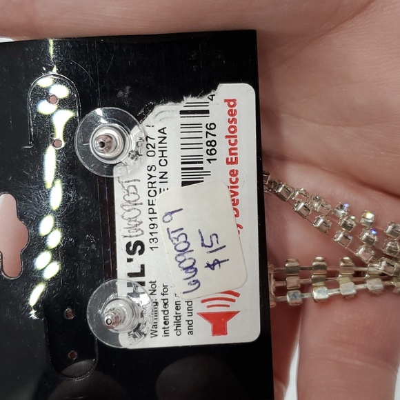 Franco Gia Crystal multi-strand Dangle Pierced Earrings - Picture 4 of 4